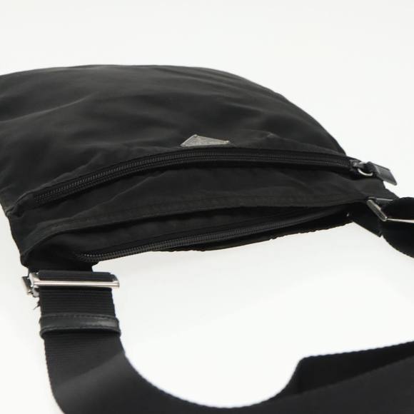 PRADA Shoulder Bag Nylon Black Silver Auth am7107 - Picture 6 of 16